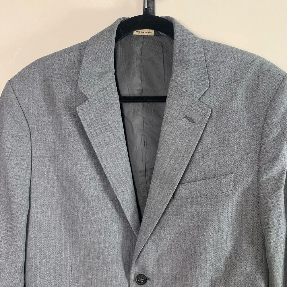 Banana Republic Men’s Gray Herringbone Sport Coat Blazer 42R Tailored